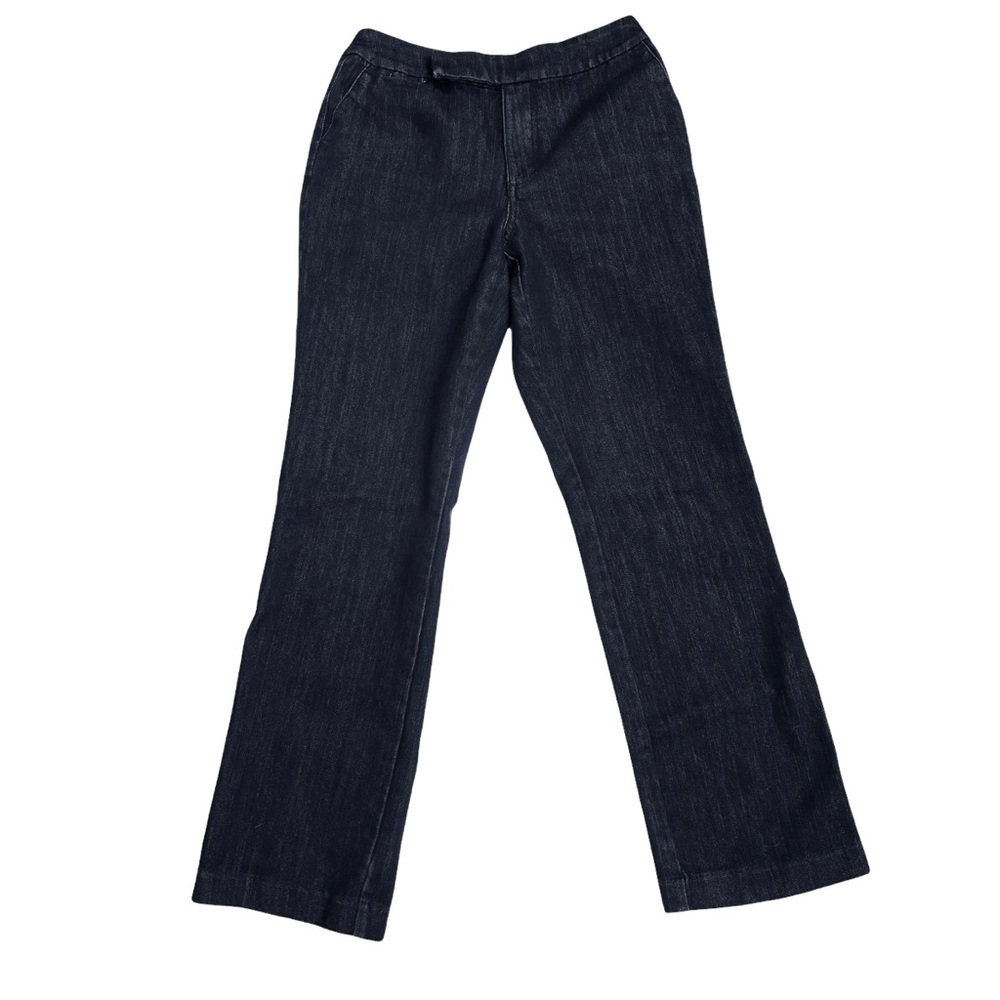 Chico's Platinum Heathered Black Denim Dress Pant size 0